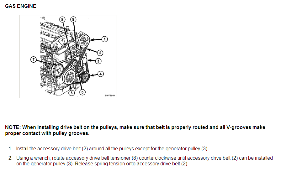 07 Dodge Caliber Serpentine Belt Diagram