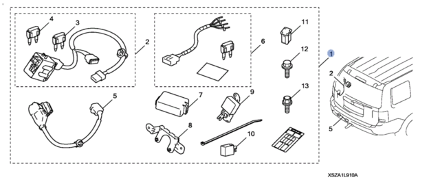 2012 Honda Pilot Trailer Wiring Harness