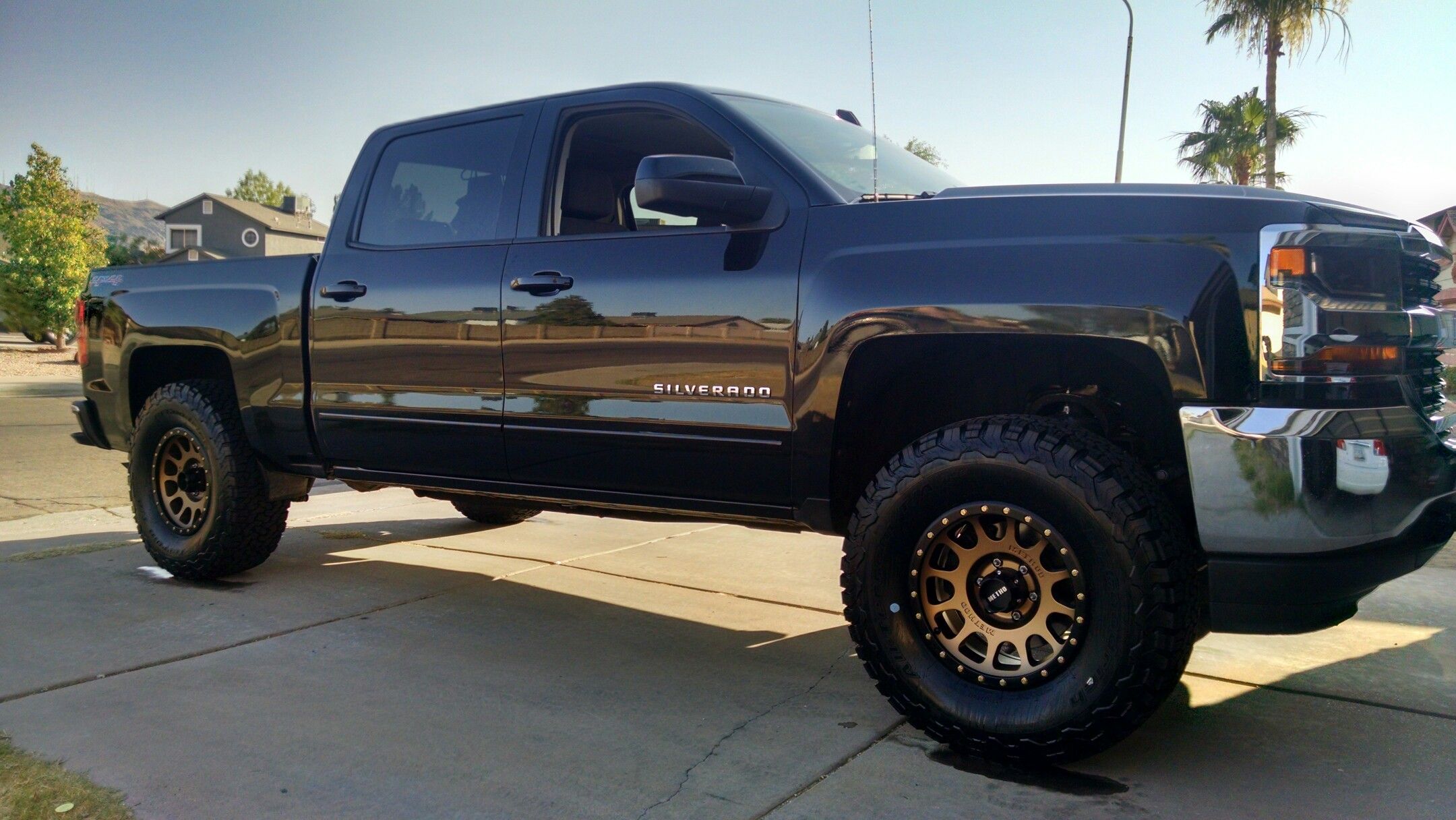 Bronze Wheels On Black Truck