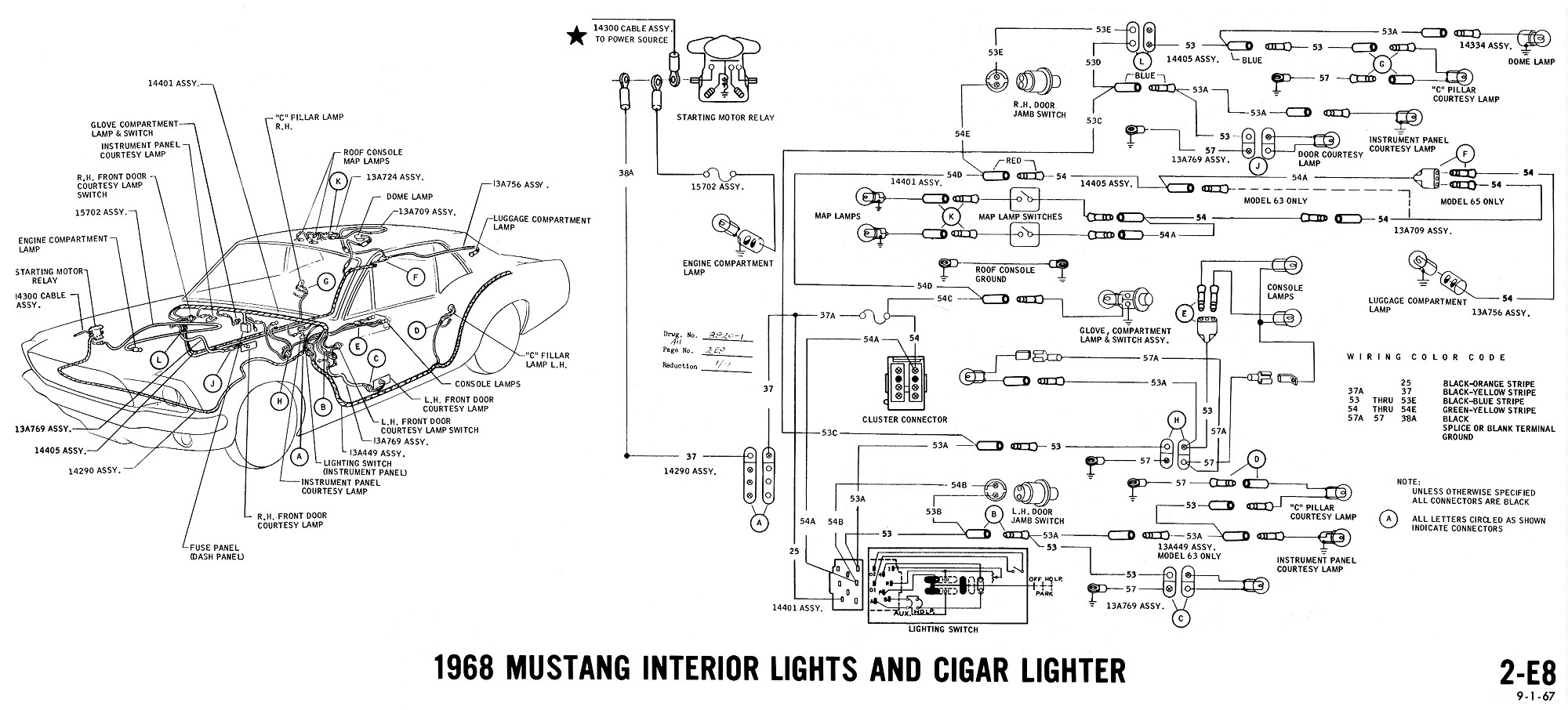 1968 Ford Mustang Electrical Wiring Diagram