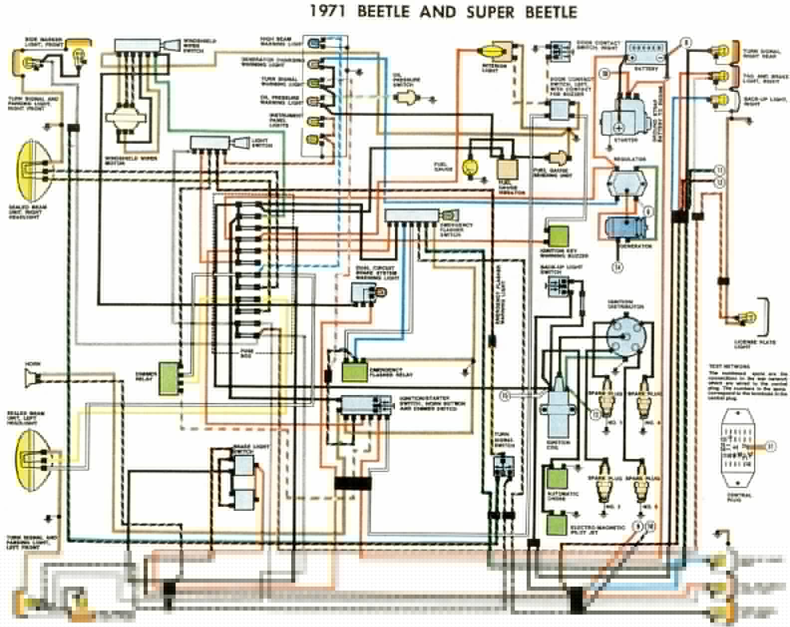1974 Volkswagen Beetle Wiring Diagram