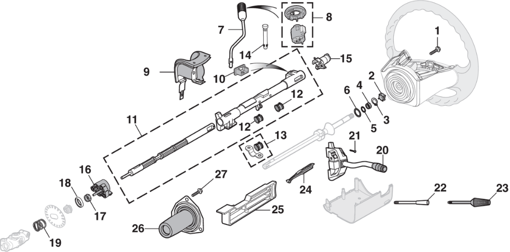 F150 Ford Steering Column Parts Diagram