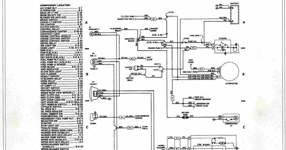 88-98 Chevy Headlight Wiring Diagram