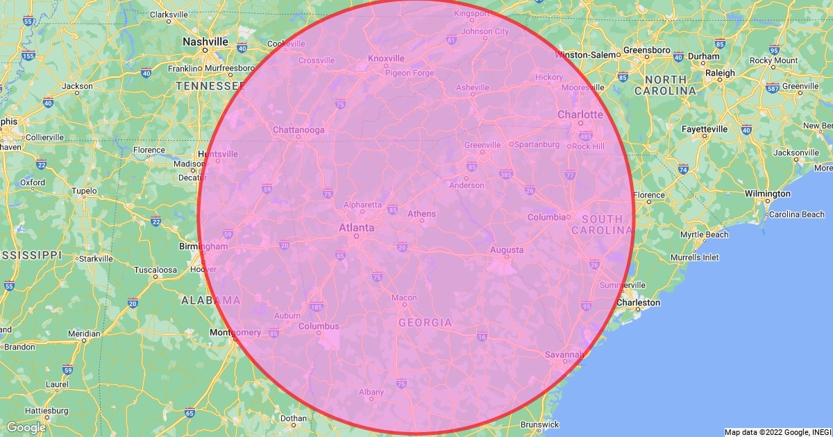 How Far Is 200 Miles From Me