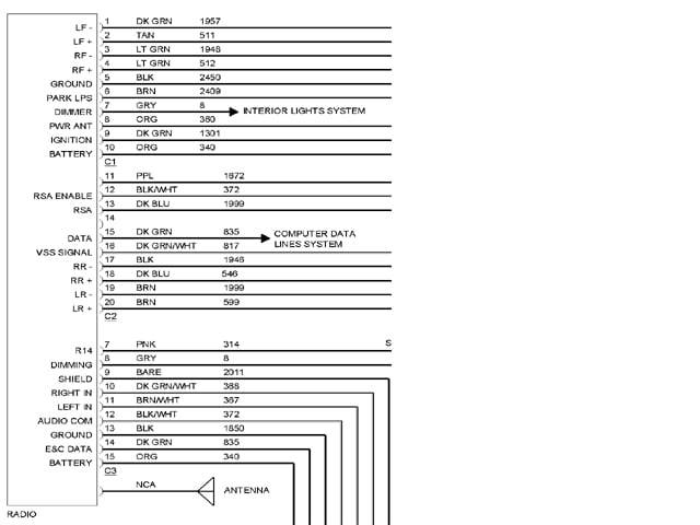 2001 Gmc Yukon Stereo Wiring Harness