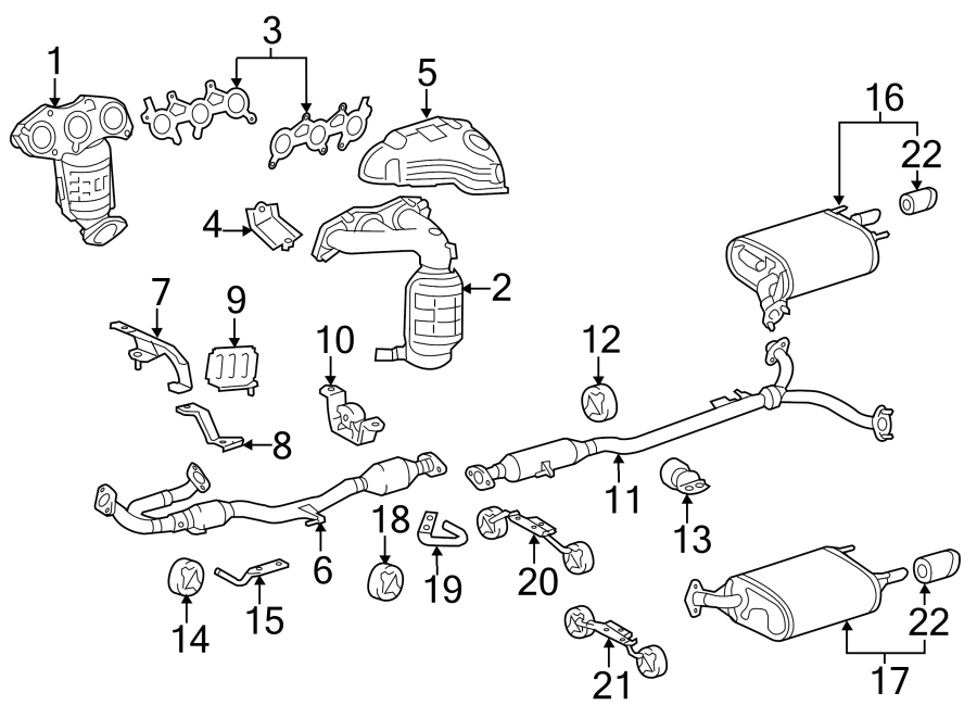 2001 Toyota Camry Exhaust System Diagram