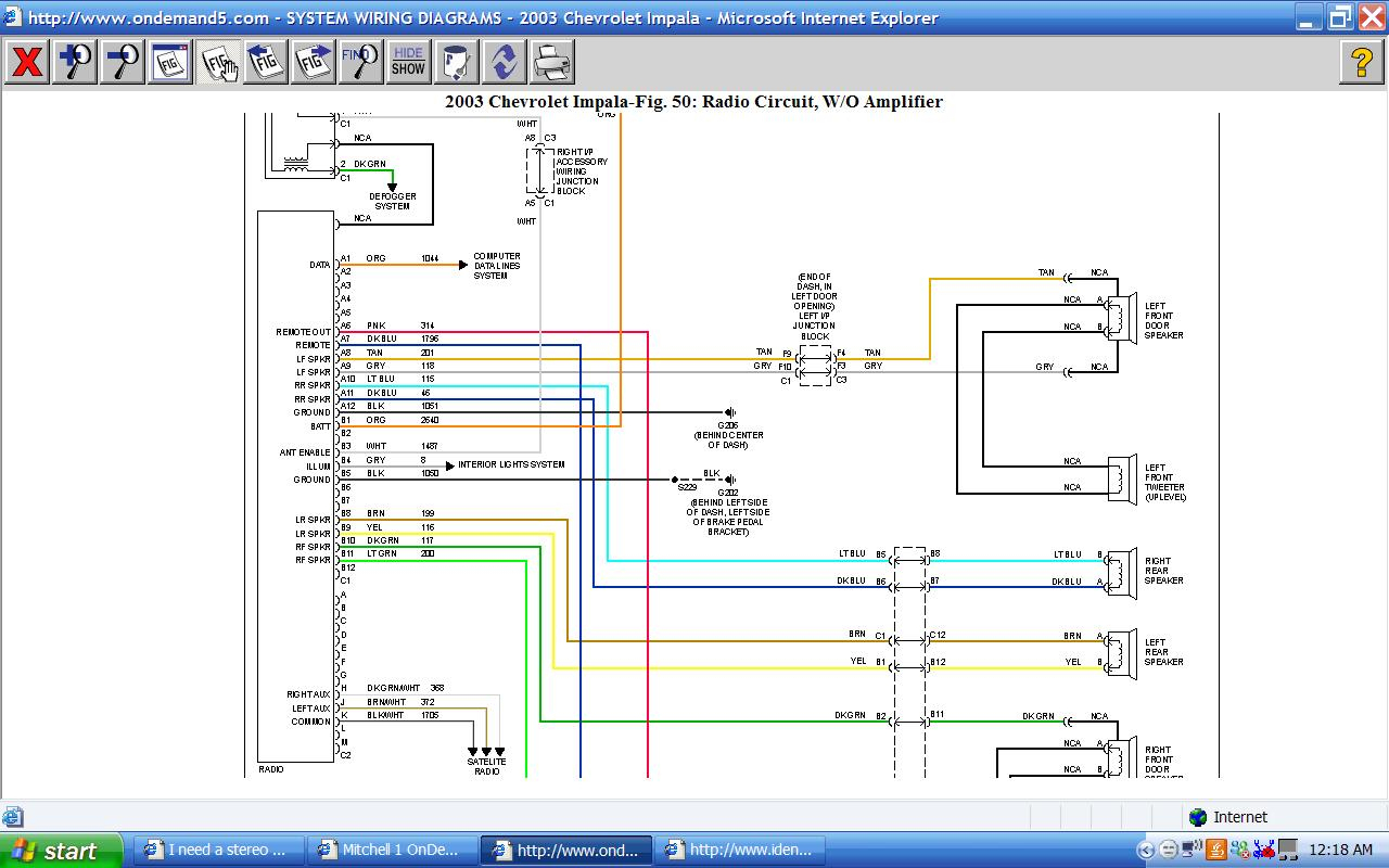 2004 Chevy Impala Radio Wiring Diagram