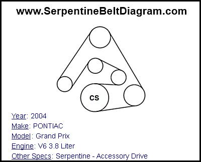 Serpentine Belt Diagram For 2004 Pontiac Grand Prix