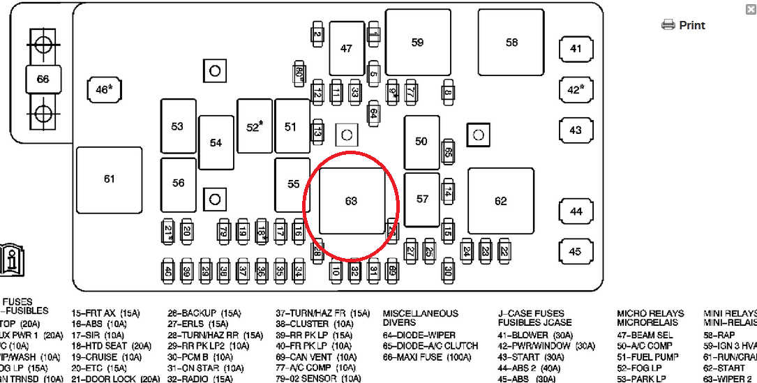 2005 Chevy Colorado Fuse Box Diagram