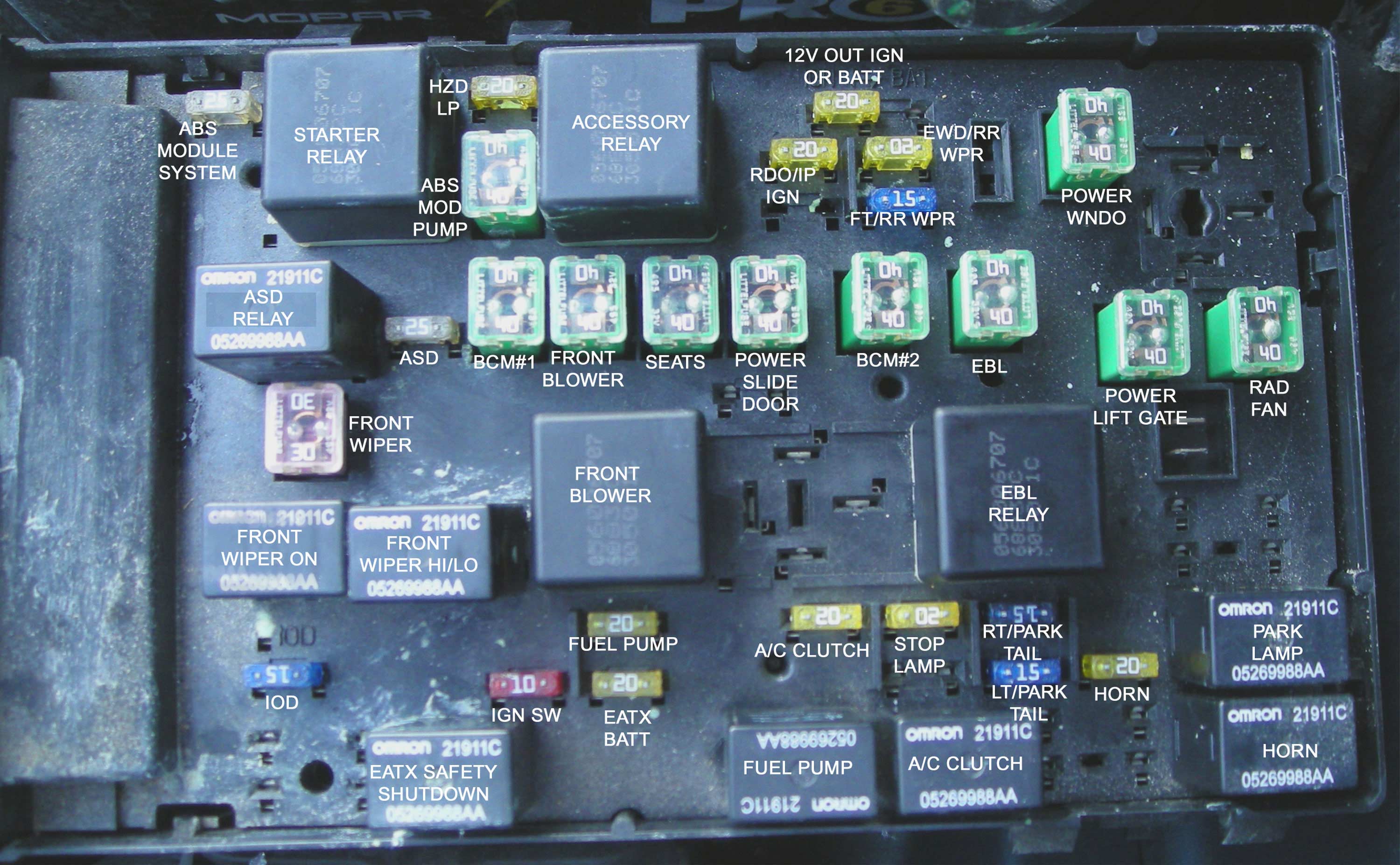 2005 Town And Country Fuse Box Diagram