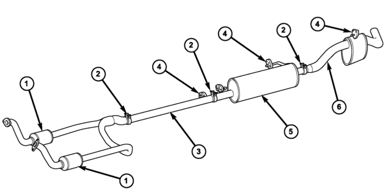 2005 Dodge Ram 1500 5.7 Hemi Exhaust System Diagram