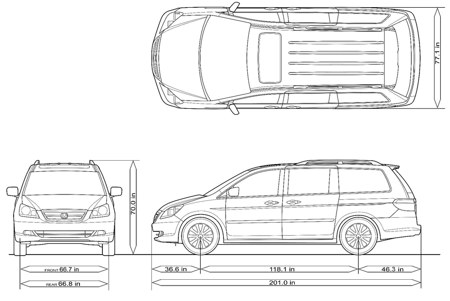 Diagram Honda Odyssey Interior Dimensions