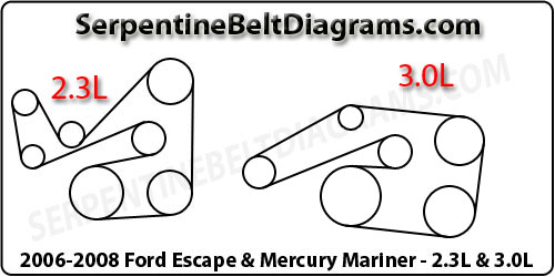 2007 Ford Escape Serpentine Belt Diagram