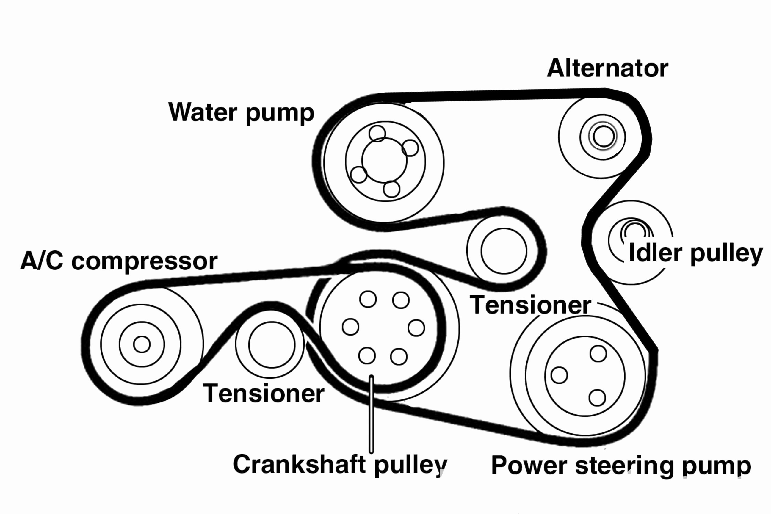 2007 Ford Fusion Serpentine Belt Diagram