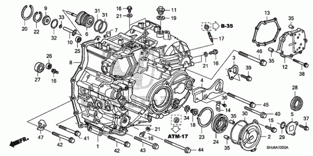 2007 Honda Odyssey Engine Parts Diagram