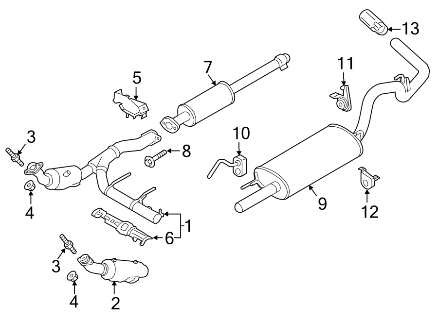 2008 Ford F150 Exhaust System Diagram