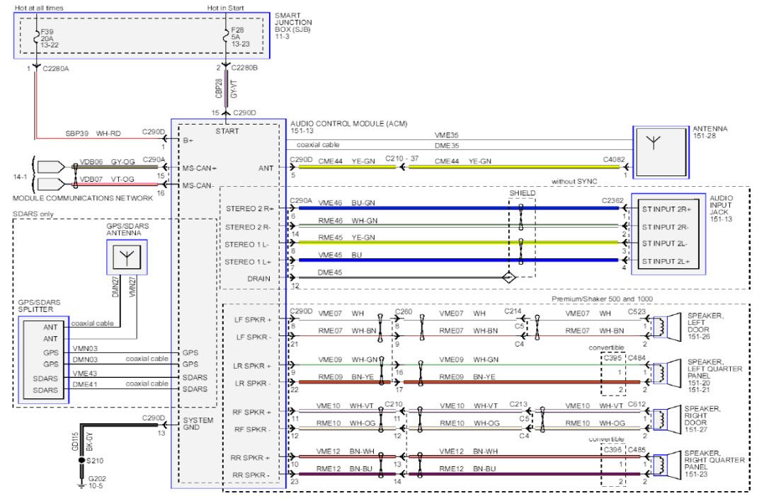 2010 Ford Fusion Radio Wiring Diagram