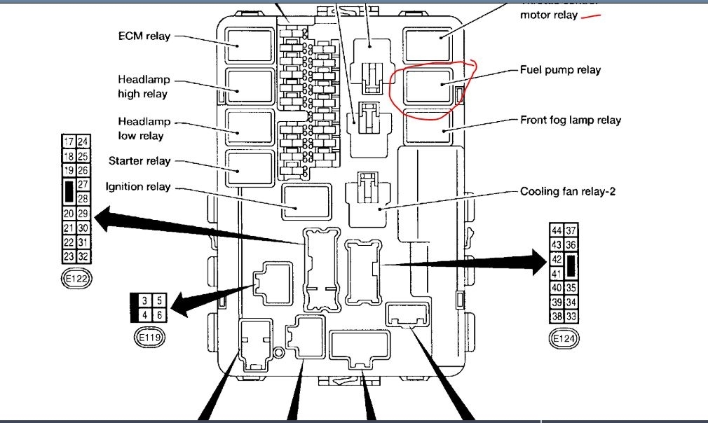 2013 Nissan Rogue Fuel Pump Relay Location