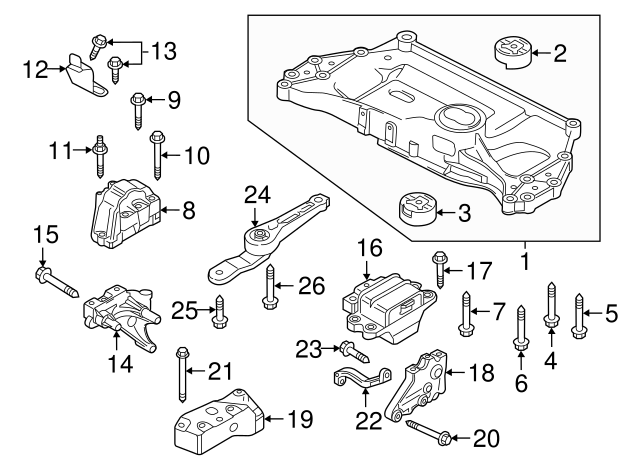 Diagram Of Motor Mounts On 06 Vw Jetta
