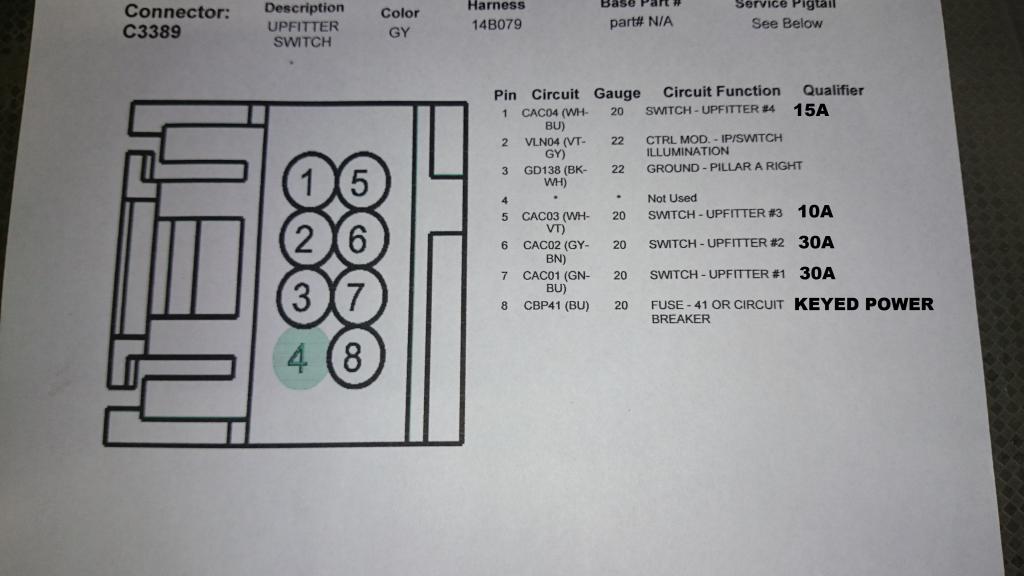 2016 F250 Upfitter Switches Wiring Diagram