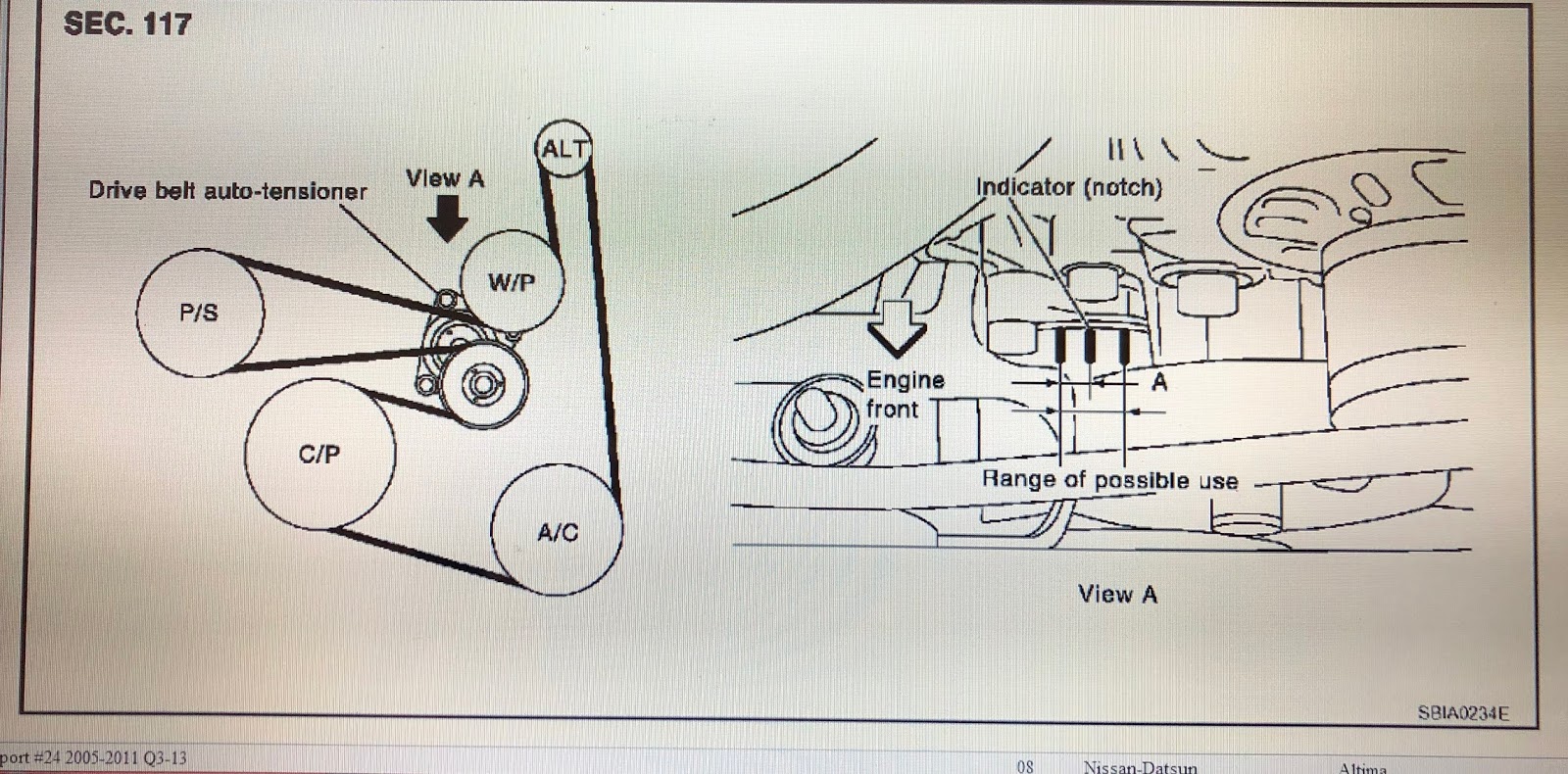 2012 Nissan Altima 2.5 S Belt Diagram