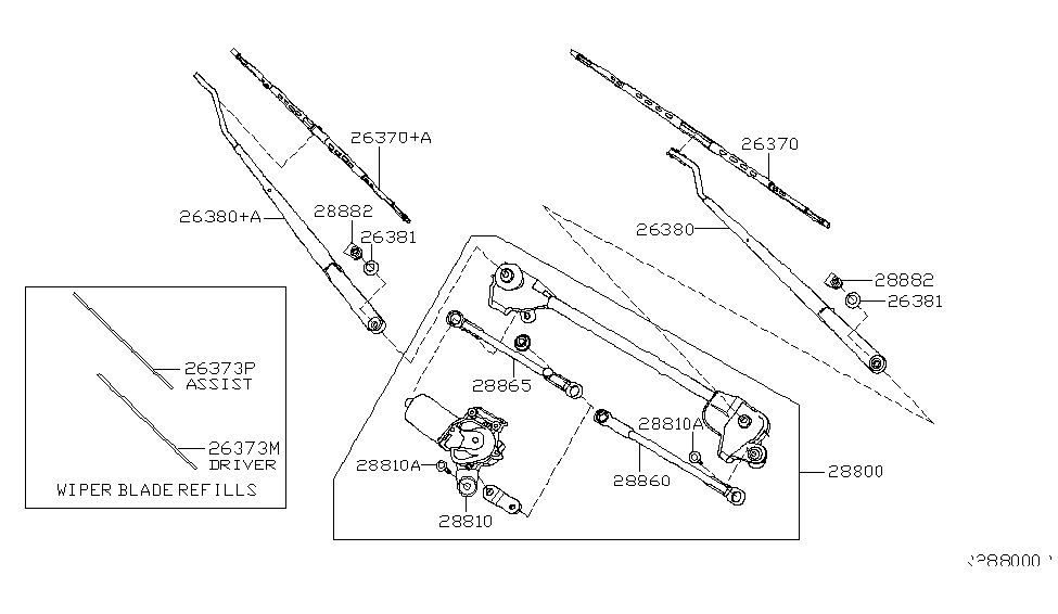 2012 Nissan Frontier Wiper Blade Size