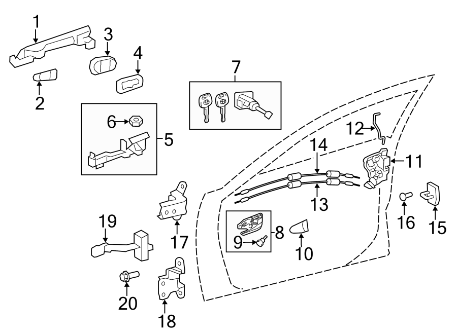 2012 Toyota Camry Door Handle Replacement