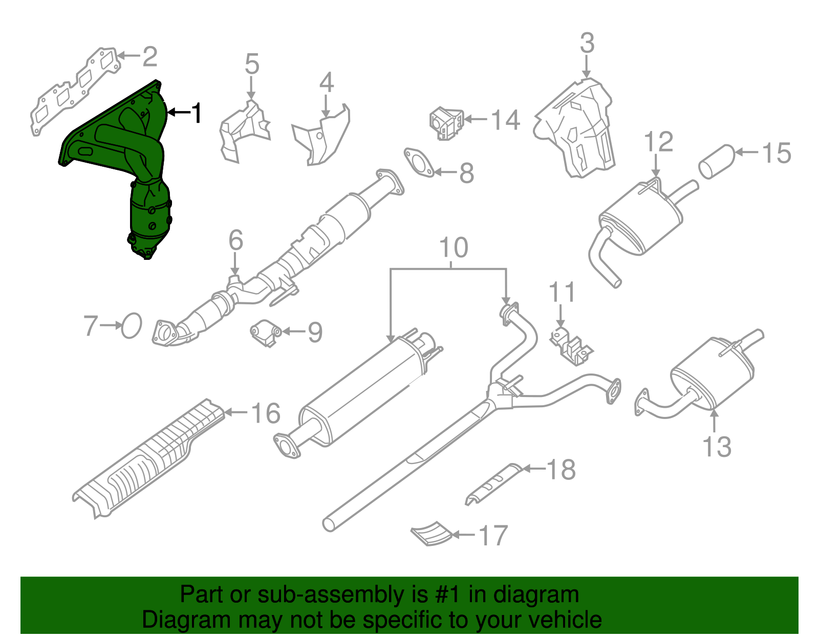 2016 Nissan Altima Exhaust Manifold