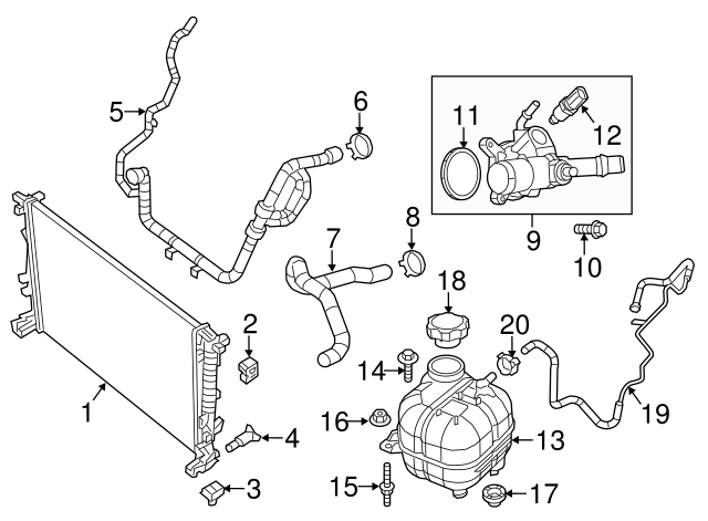 2015 Jeep Cherokee Coolant Hose Diagram
