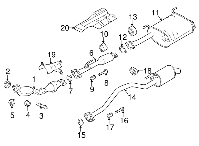 2014 Nissan Nv200 Catalytic Converter
