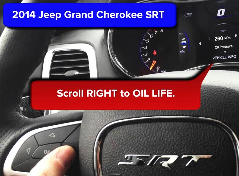 2014 Jeep Grand Cherokee Oil Change Reset