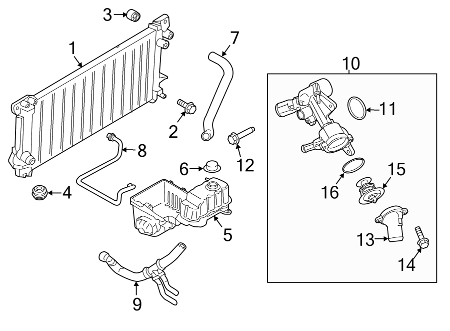 2015 Ford Escape Coolant Hose Diagram