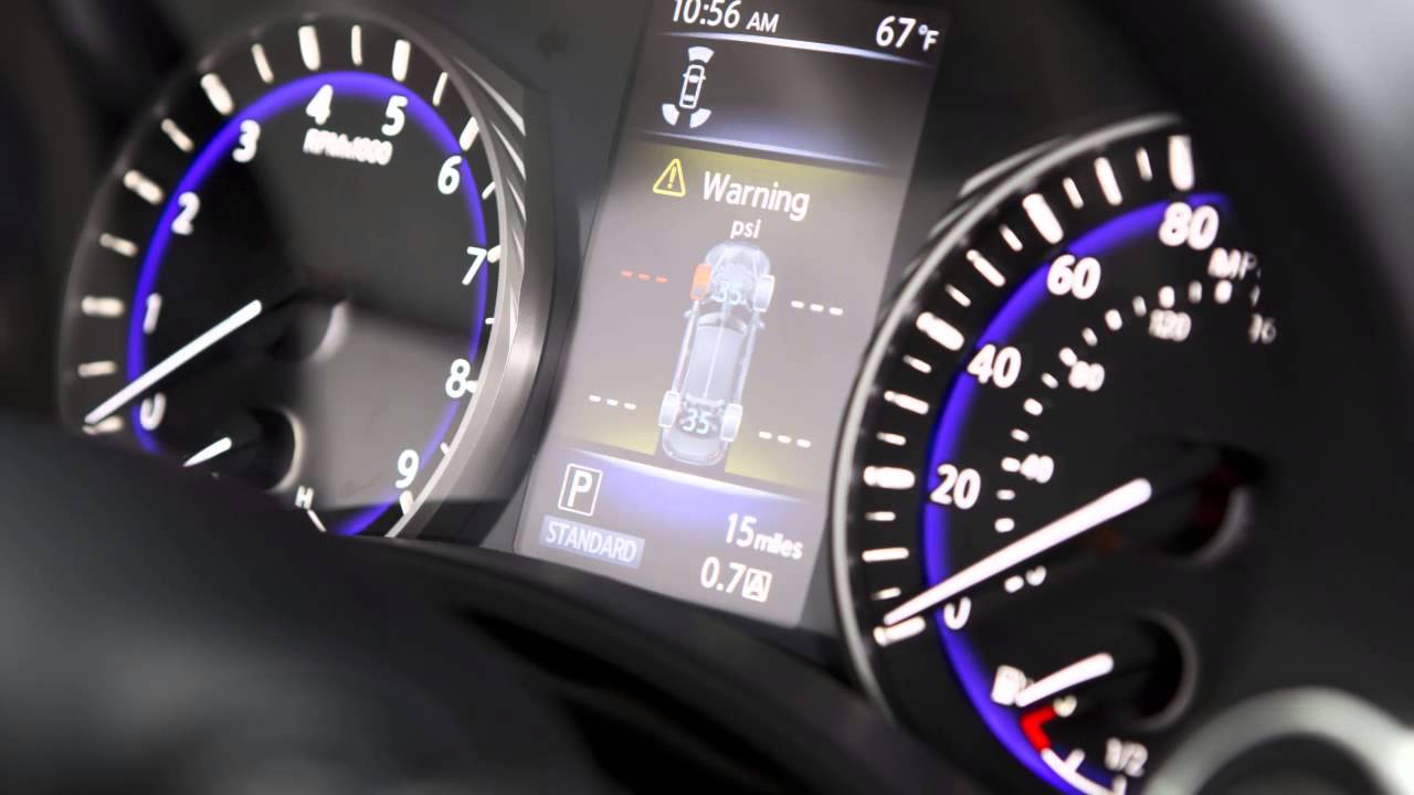How To Reset Flat Tire Warning On Infiniti Q50 2015 INFINITI Q50 - Tire Pressure Monitoring System - YouTube