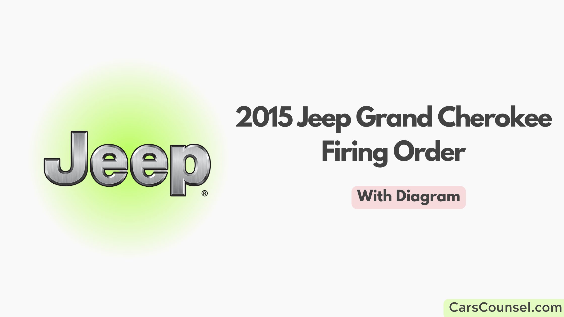 2015 Jeep Grand Cherokee Firing Order 3.6