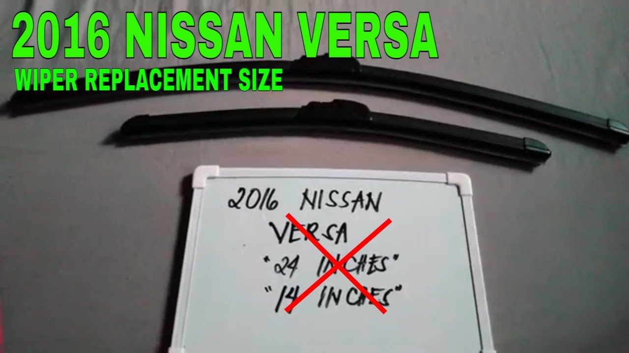 2016 Nissan Versa Note Wiper Blade Size