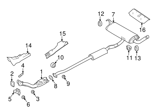 2017 Nissan Rogue Catalytic Converter