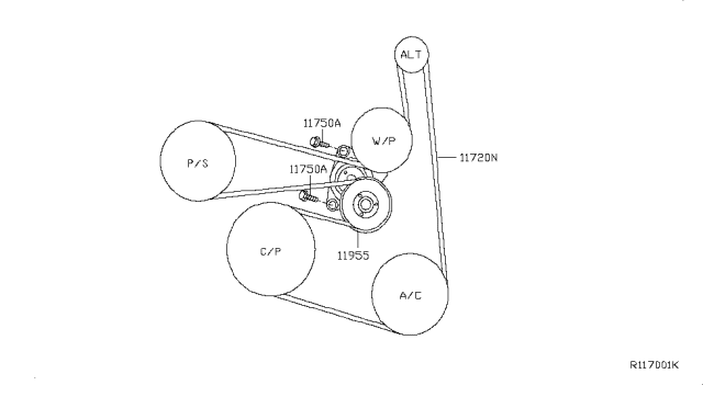 2017 Nissan Altima 2.5 Belt Diagram