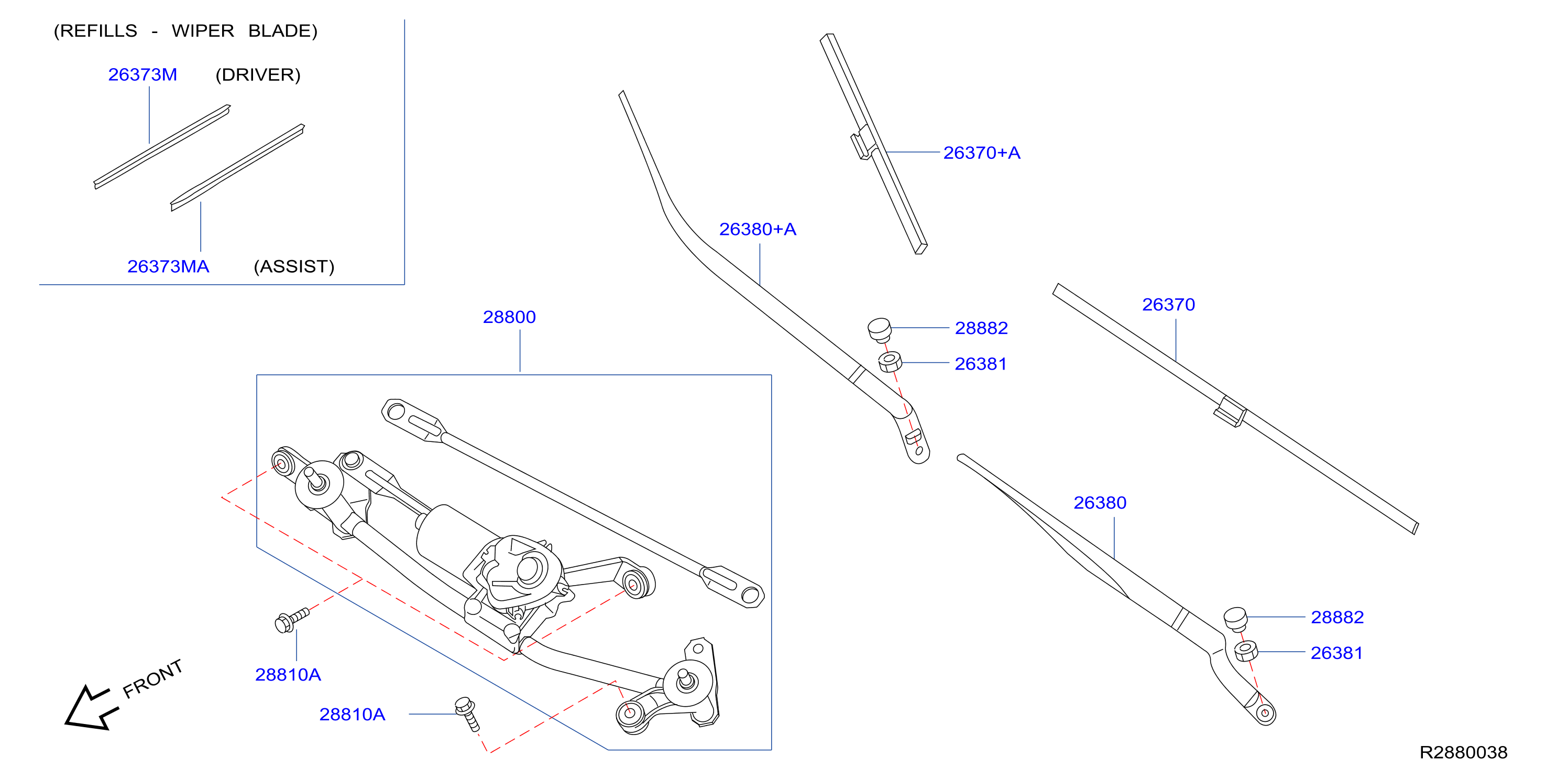 Nissan Sentra 2017 Windshield Wipers Size