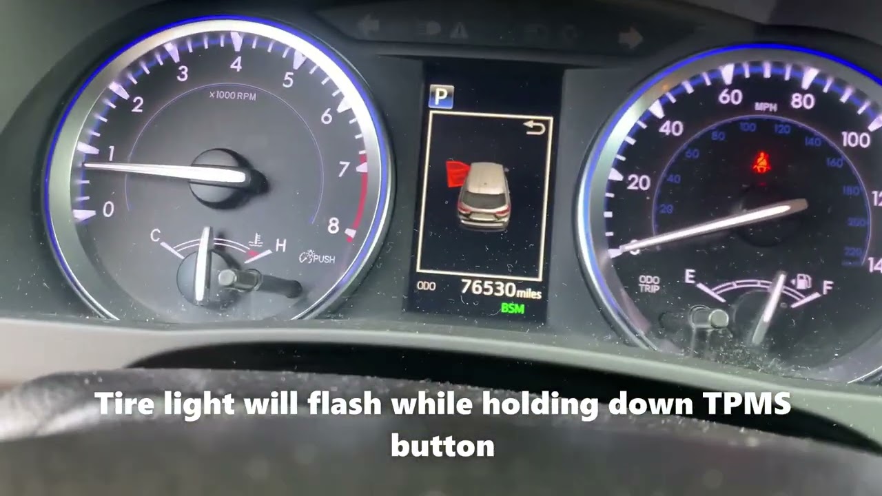 How To Turn Off Tire Sensor Light 2017 Toyota Highlander Tire Pressure Light Reset Procedure - How To