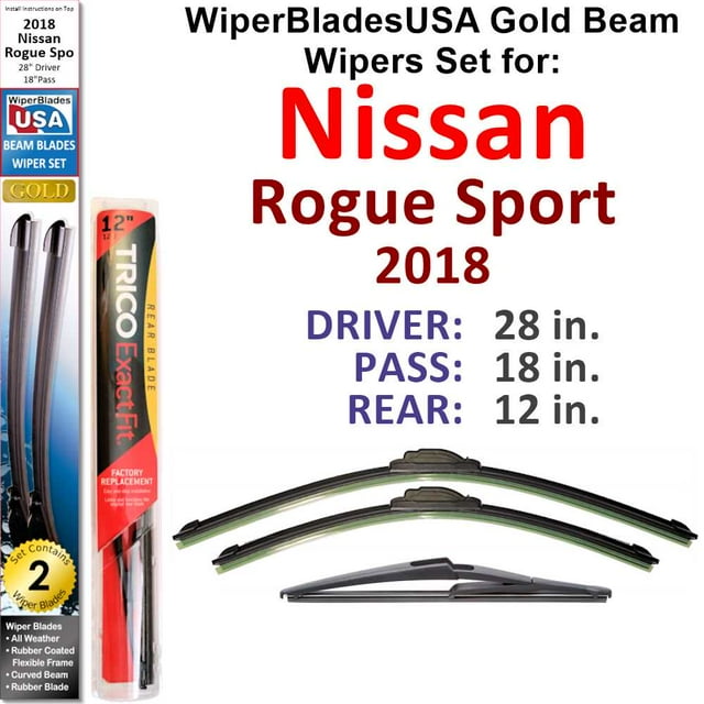 2018 Nissan Rogue Rear Wiper Blade Size