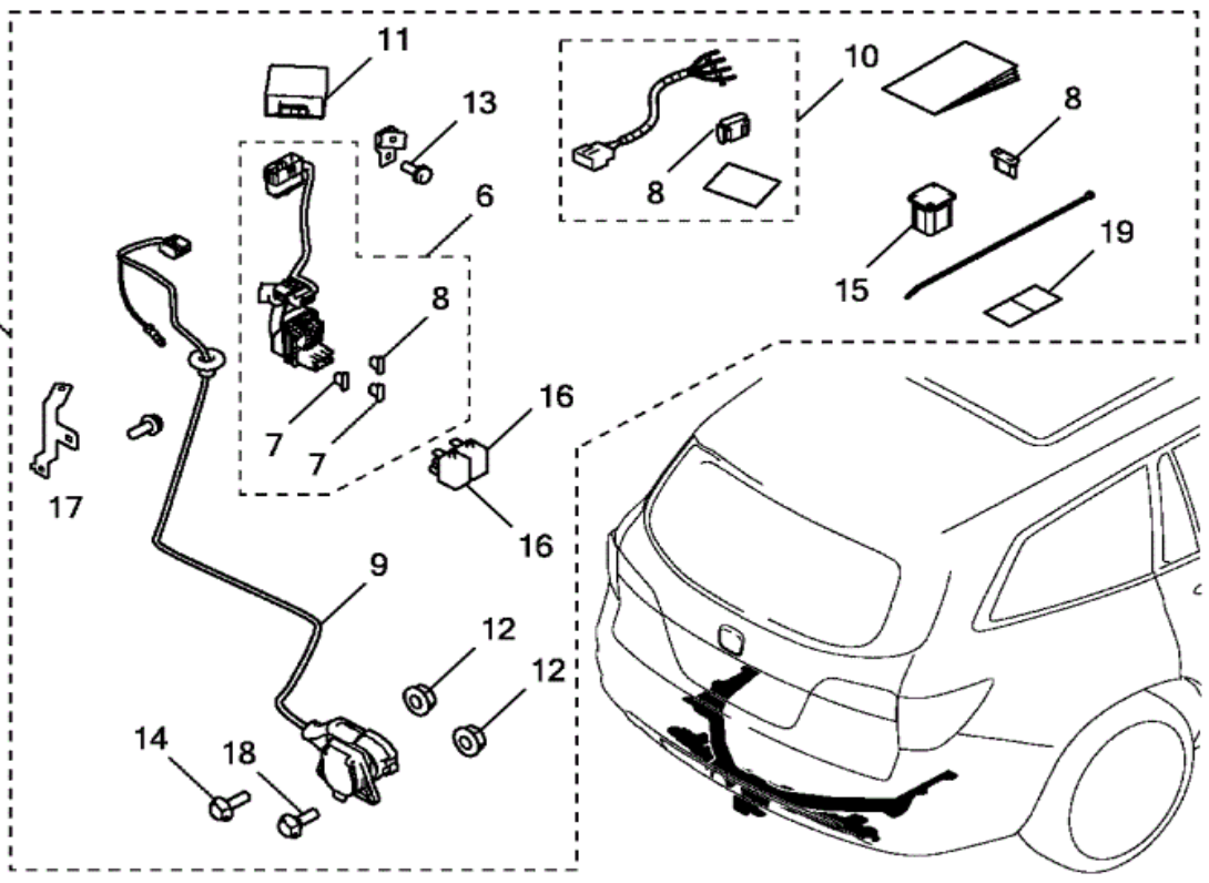 Honda Pilot 2014 Trailer Wiring Harness
