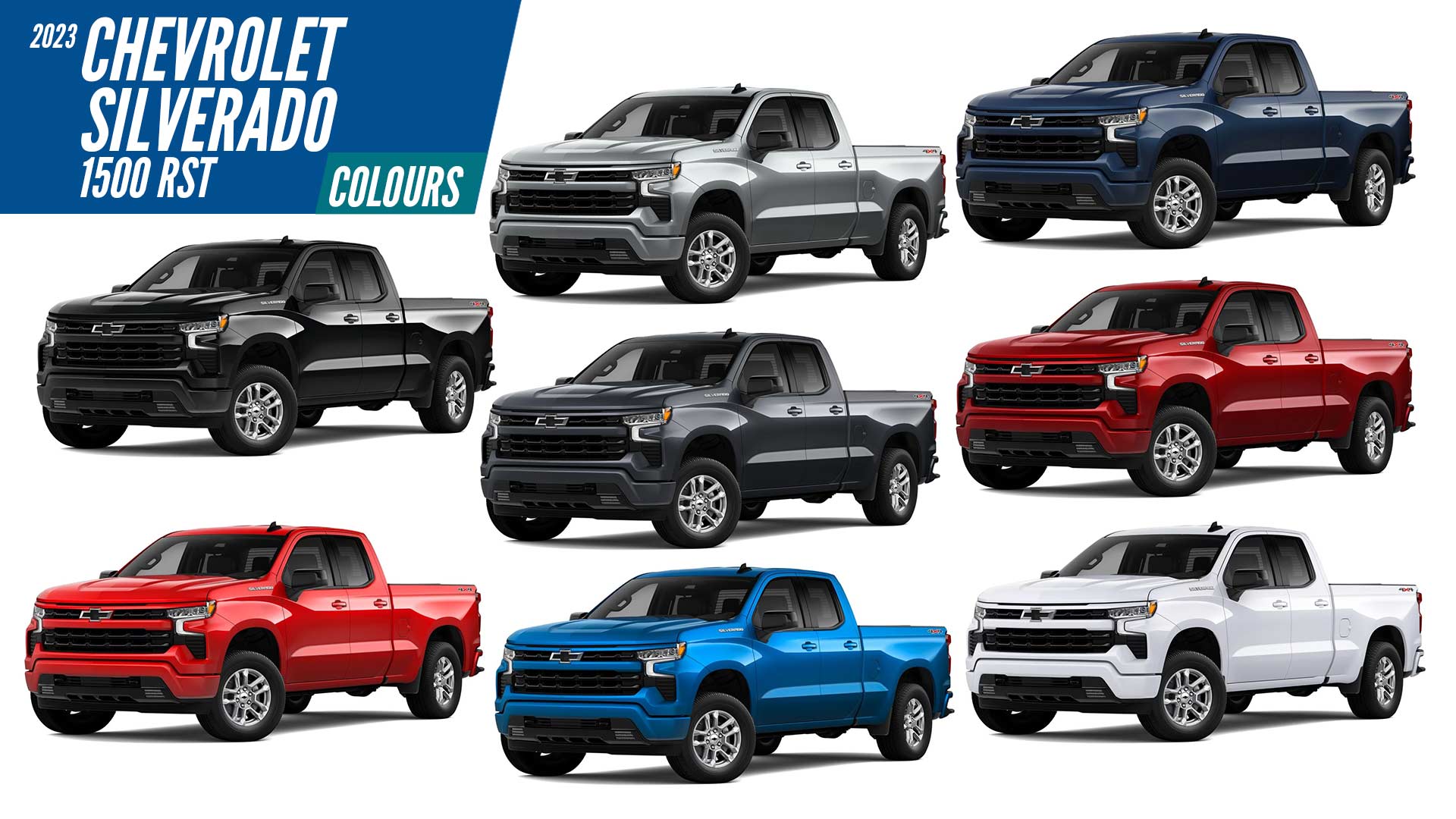 2023 Silverado Color Chart