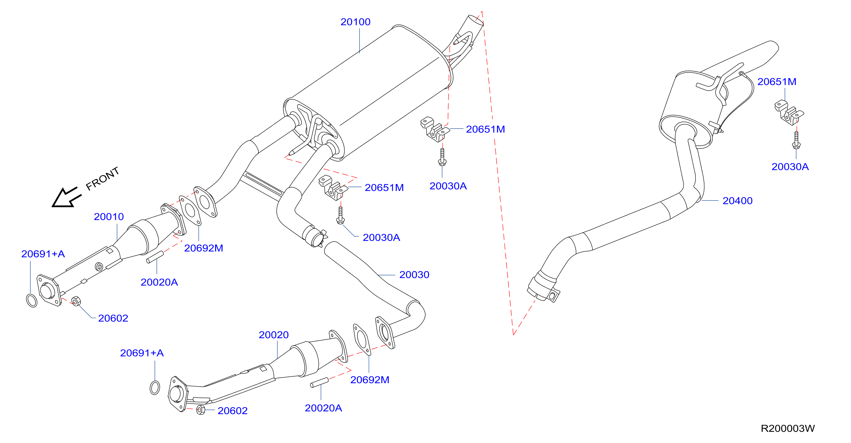 2013 Nissan Pathfinder Exhaust System
