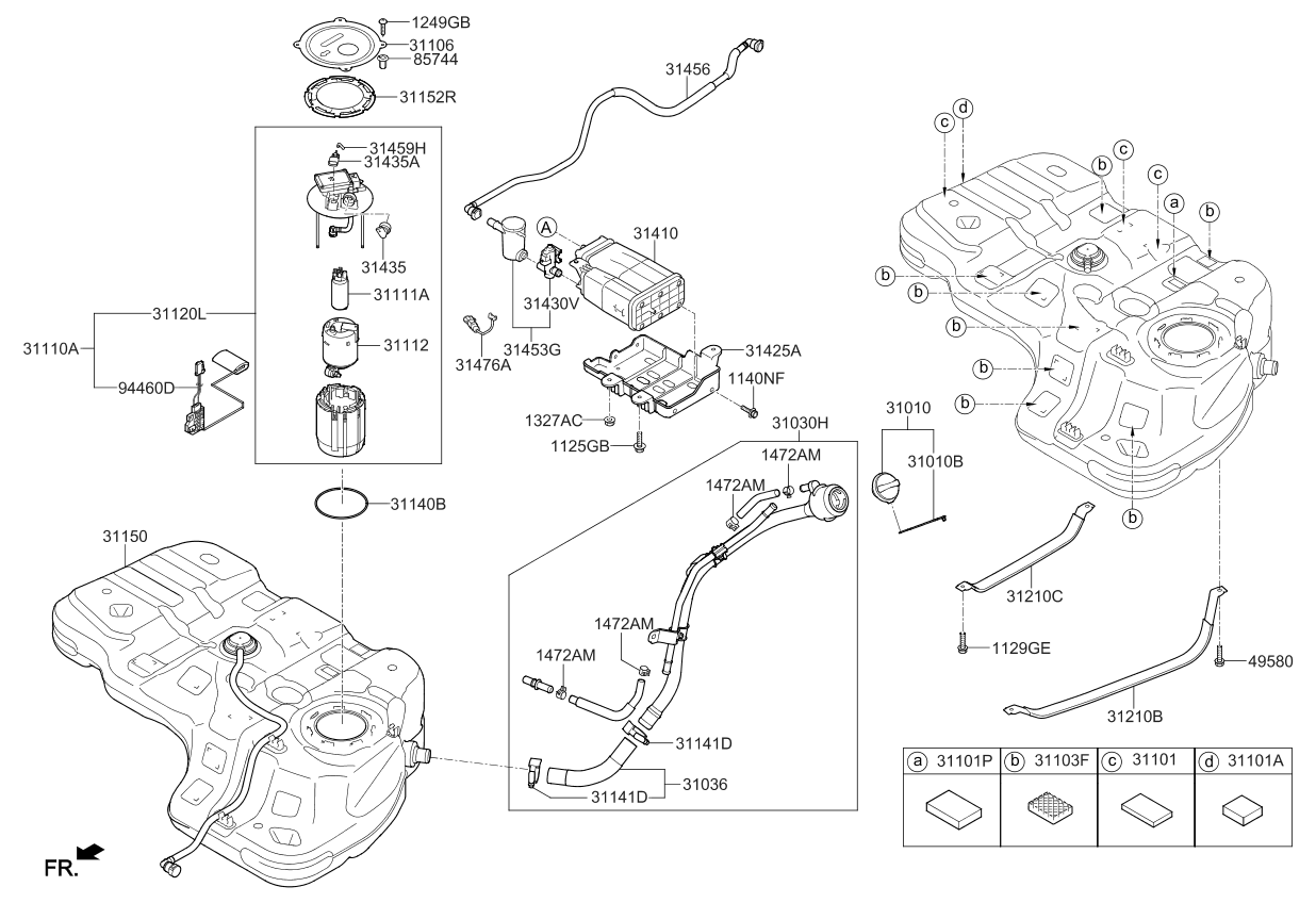 2004 Kia Sorento Fuel Tank Vent Location Diagram