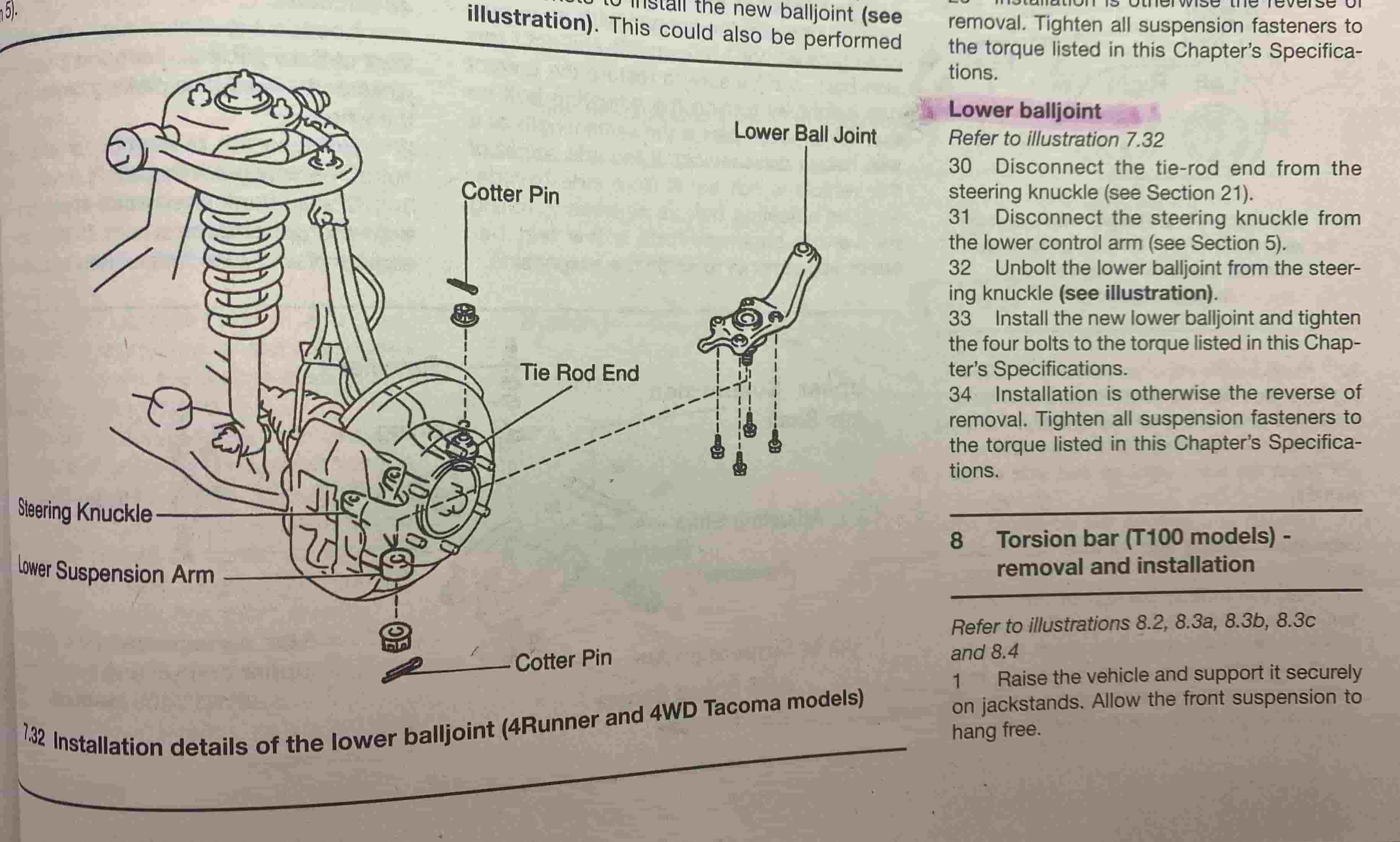 Lower Ball Joint Torque Specs