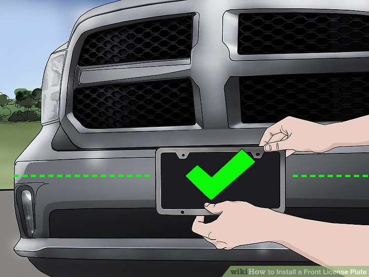 How To Install License Plate On Front Bumper 4 Ways to Install a Front License Plate - wikiHow