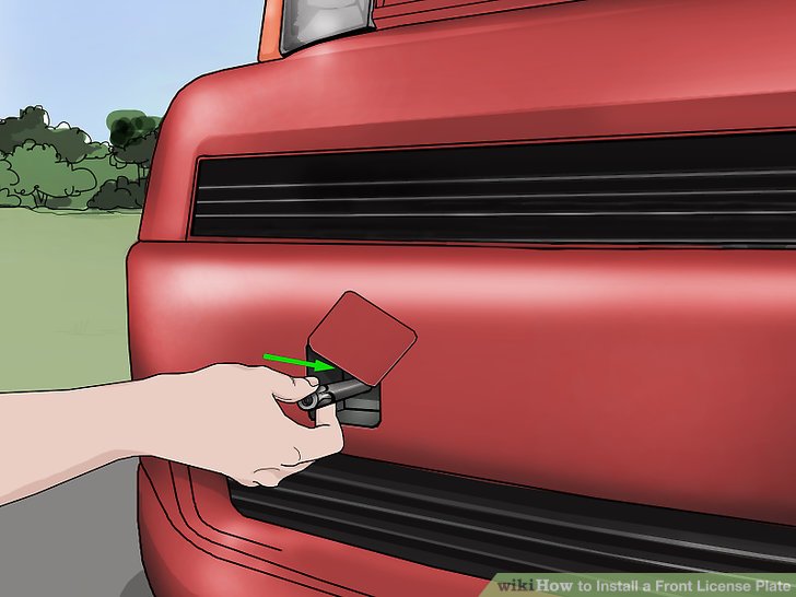 How To Install License Plate On Front Bumper 4 Ways to Install a Front License Plate - wikiHow