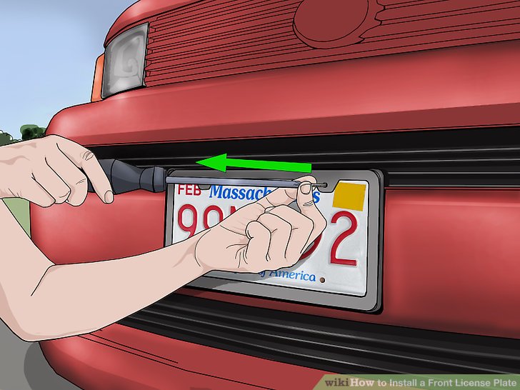 How To Install A Front License Plate Holder 4 Ways to Install a Front License Plate - wikiHow