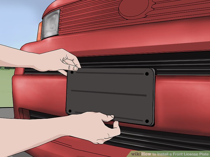 How To Install A Front License Plate Holder 4 Ways to Install a Front License Plate - wikiHow