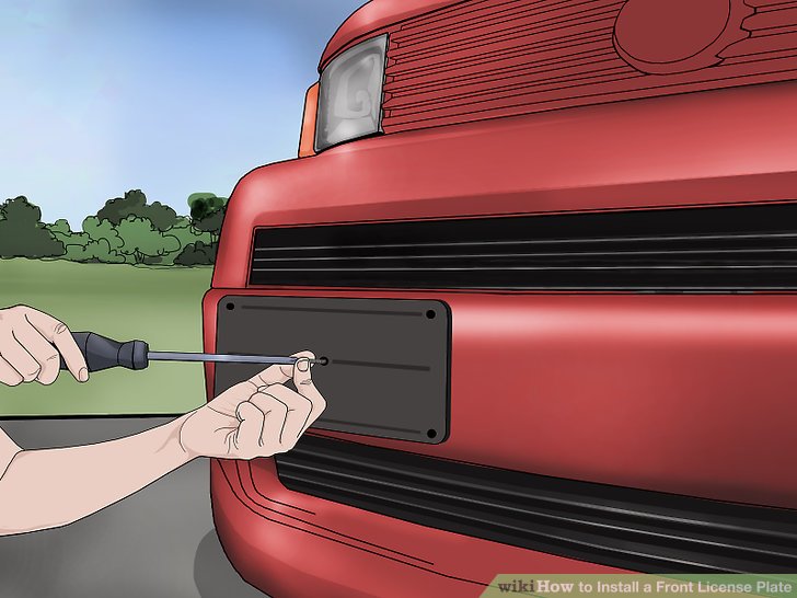 How To Put A Front License Plate On 4 Ways to Install a Front License Plate - wikiHow